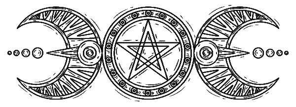 Aqualumina - Symbole Wicca triple déesse